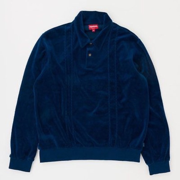 supreme velour polo